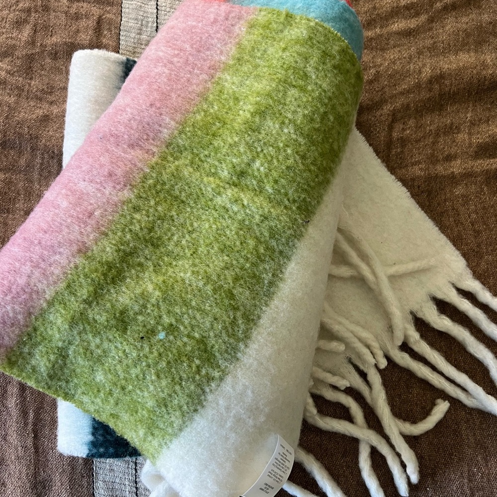 Madewell Colorful Striped Wool Fringe Scarf - Picture 3 of 4